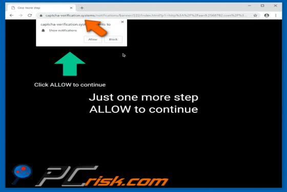 Redirección Emergente Captcha-verification.systems