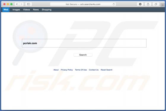 Redirección Searcher4u.com (Mac)