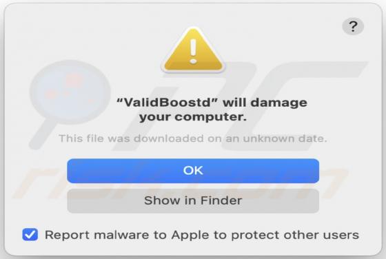 Adware ValidBoost (Mac)