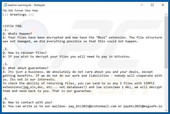 Ransomware Boss