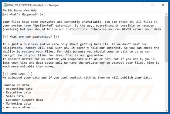 Ransomware EpsilonRed