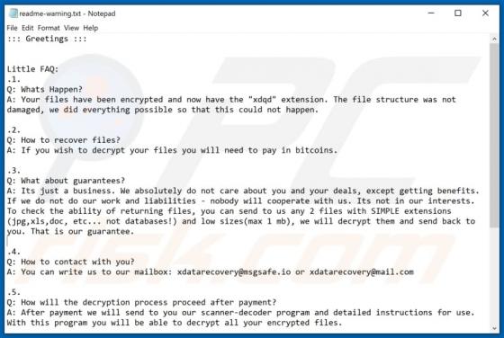 Ransomware Xdqd