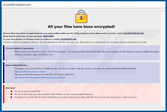 Ransomware Xcss