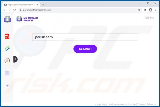 Secuestrador de Navegador MyStreamsSearch