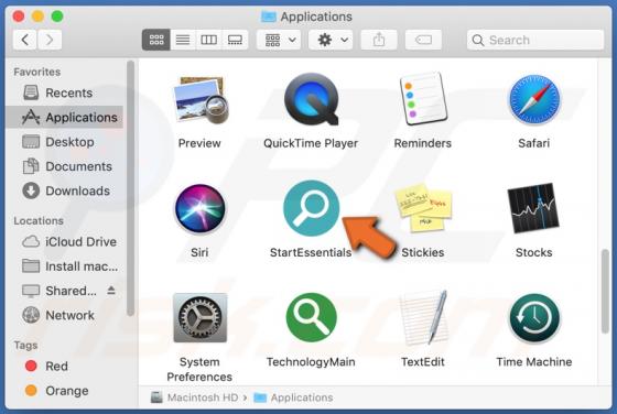 Adware StartEssentials (Mac)