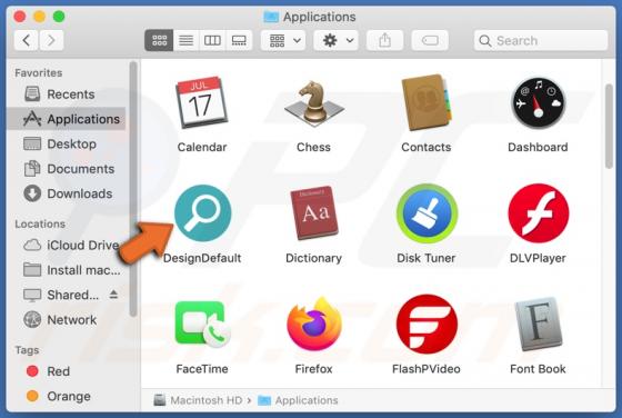 Adware DesignDefault (Mac)