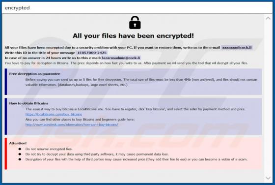 Ransomware Caley
