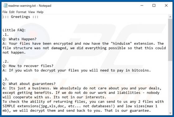 Ransomware Hinduism