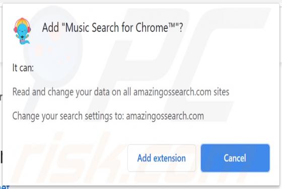 Secuestrador de Navegador "Music Search for Chrome"