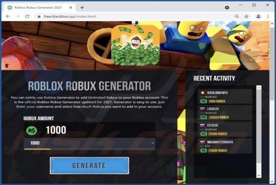 Estafa "Robux Generator"