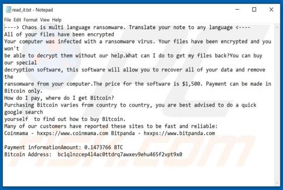 Ransomware Chaos