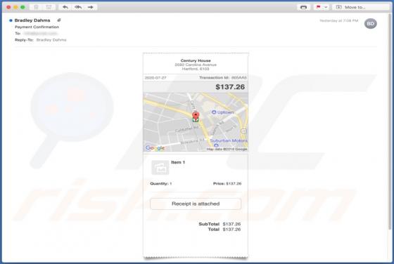 Virus Por Email "Google Pay"