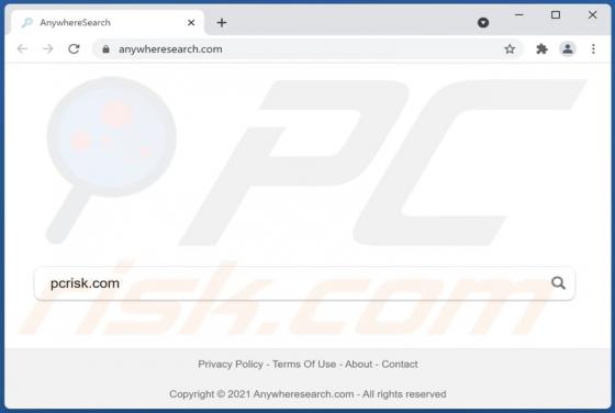 Secuestrador de Navegador "Anywhere Search"