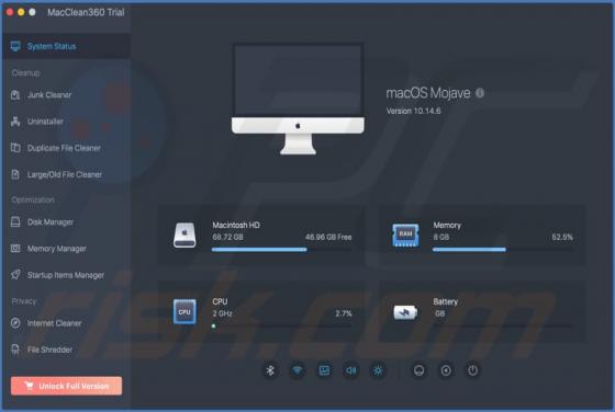Aplicación No Deseada MacClean360 (Mac)