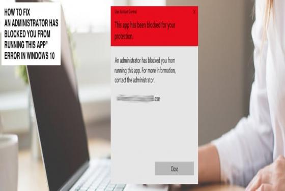 REPARAR: "An administrator has blocked you from running this app"