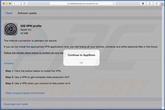 Estafa Emergente "IOS VPN profile" (Mac)