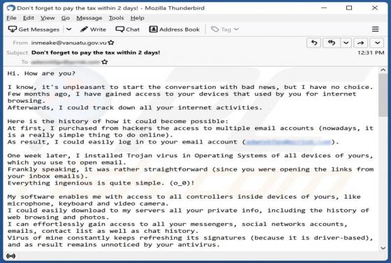 Email Estafa "Start The Conversation With Bad News"