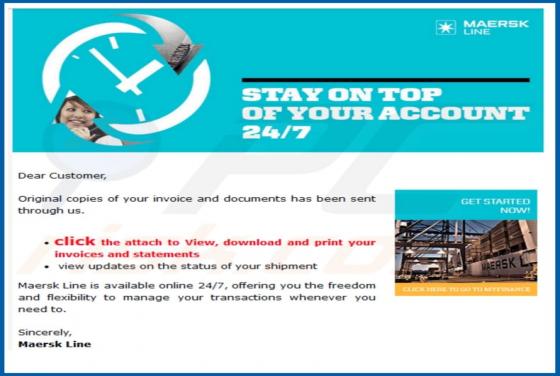 Email Virus Maersk