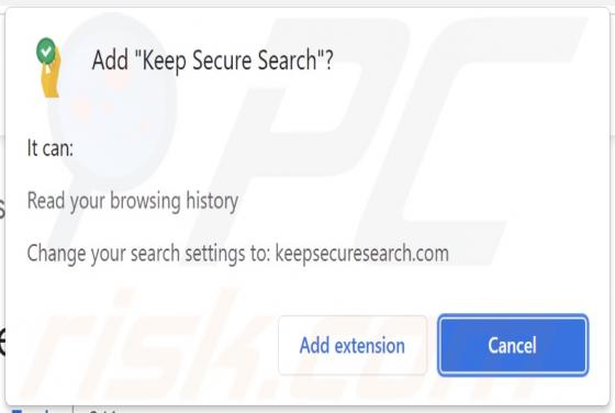 Secuestrador de navegadores Keep Secure Search