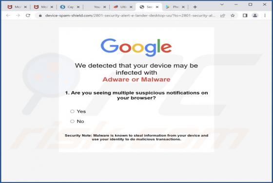 La estafa de Chrome está infectada con Trojan:SLocker POP-UP
