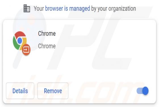 Extensión falsa de "Chrome"