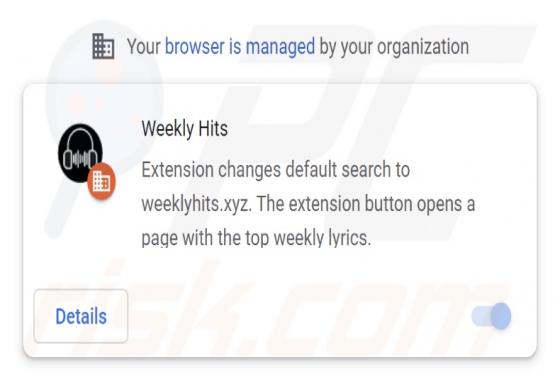 Secuestrador del navegador "Weekly Hits"