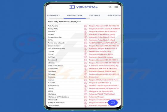 Malware "PJobRAT" (Android)