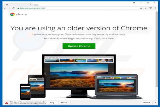 Estafa "You Are Using An Older Version Of Chrome"