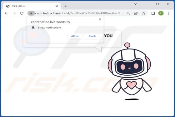Anuncios "Captchafine.live"