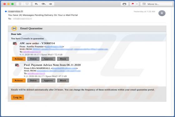 Estafa "Email Quarantine"