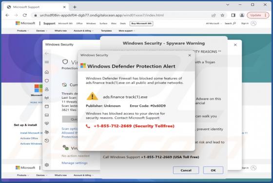 Estafa POP-UP "Ads.financetrack(1).exe"