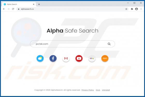 Secuestrador del navegador Alpha Search