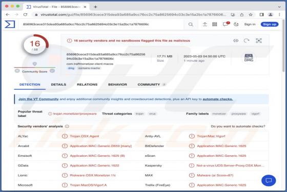 Malware "TrafficStealer" (Mac)