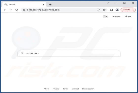 Secuestrador del navegador "Searchpoweronline.com"