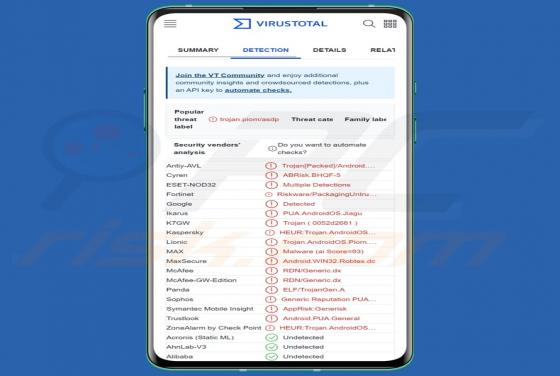 Malware "FluHorse" (Android)