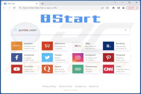 Secuestrador del navegador "iStart New Tab"