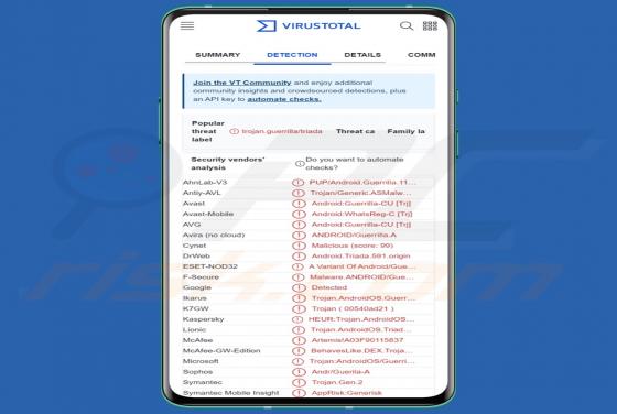 Malware "Guerilla" (Android)