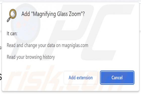 Adware "Magnifying Glass Zoom"