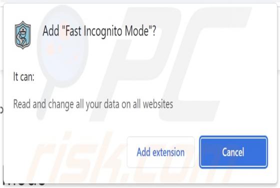 Adware "Fast Incognito Mode"