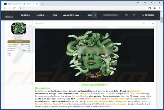Stealer "Meduza"