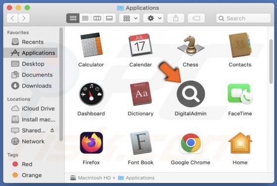 Adware "DigitalAdmin" (Mac)