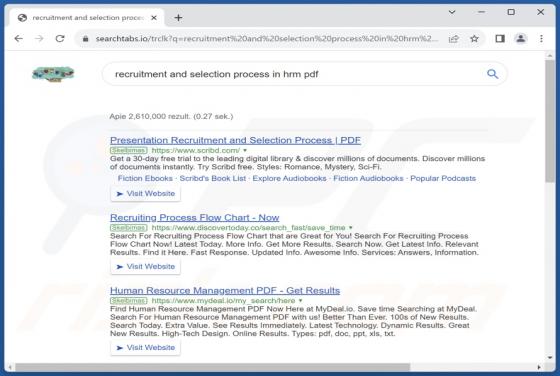 Redireccionamiento de "Searchtabs.io"