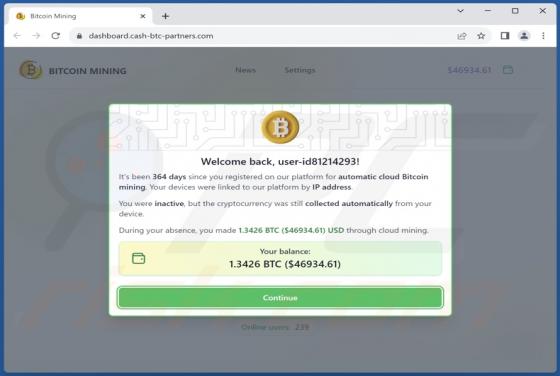 Estafa de "Bitcoin Mining"
