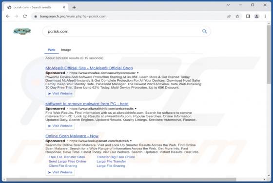 Redireccionamiento de bangsearch.pro
