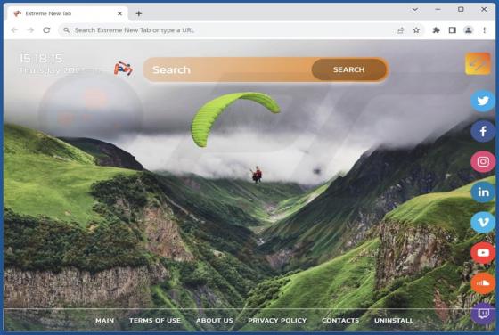 Secuestrador del navegador "Extreme New Tab"