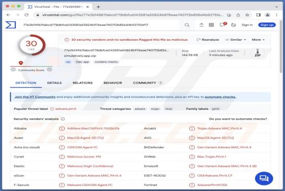 Adware "Simulatively.app" (Mac)