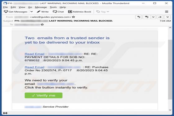 Estafa "Emails From A Trusted Sender"