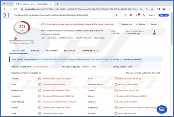 Adware "Unbragging.app" (Mac)