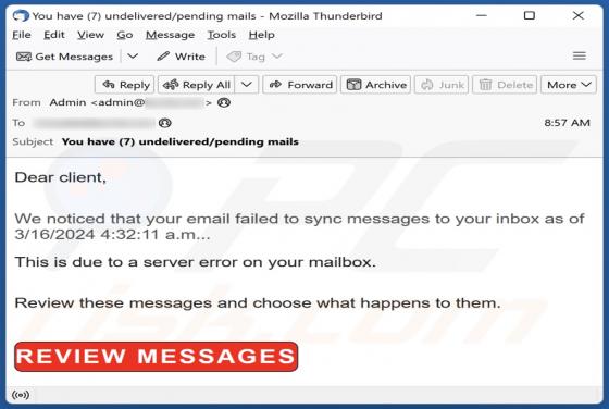 Estafa "Email Failed To Sync"