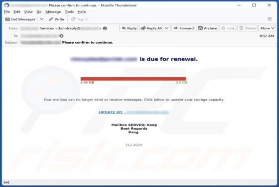 Estafa "Email Is Due For Renewal"
